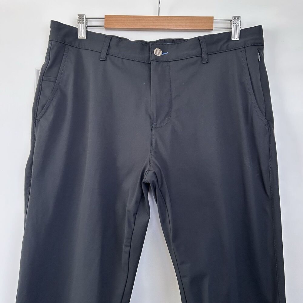 Twillory Pants Mens 36x30 Black Chino Flat Front Golf Tailored Fit Performance